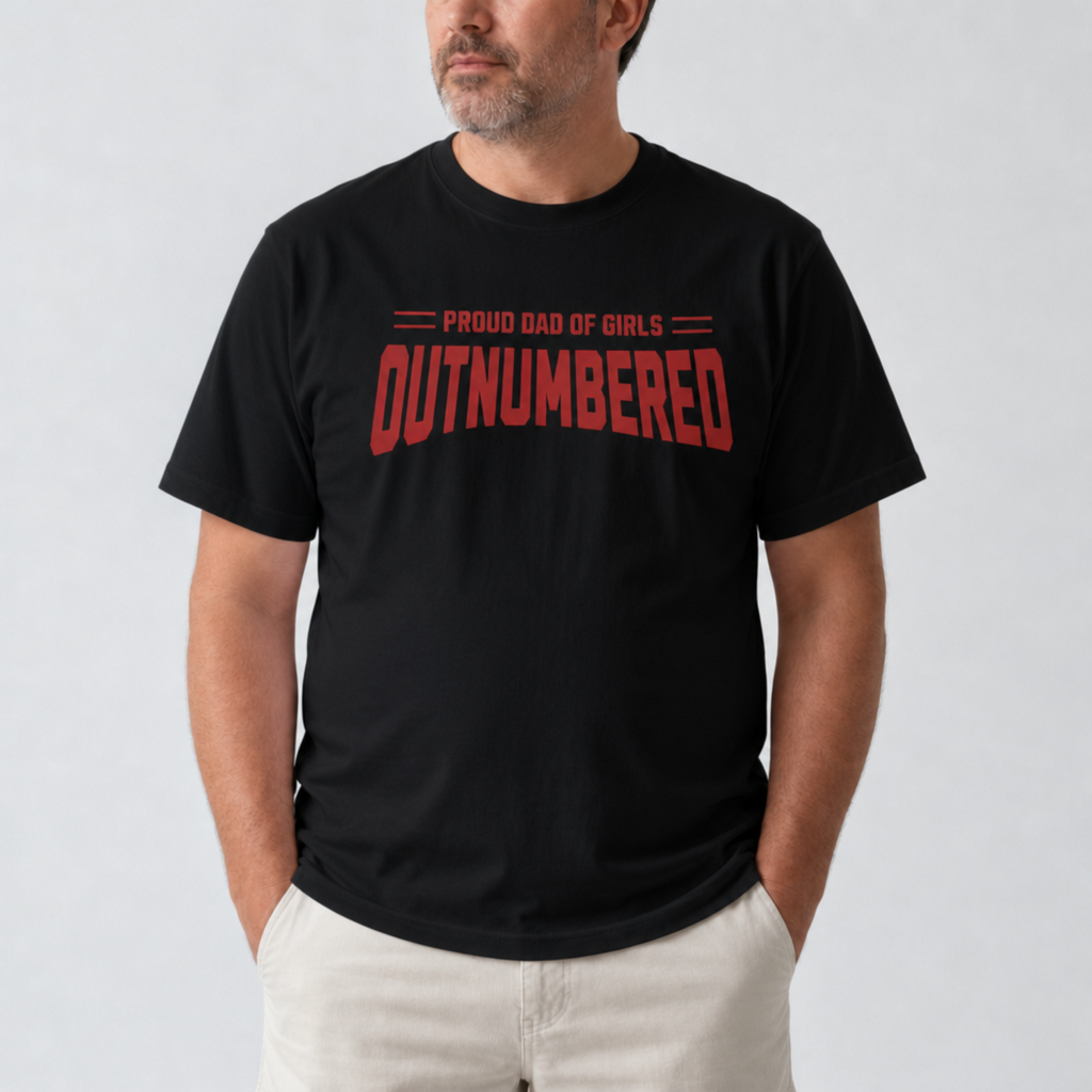Outnumbered: Girl Dad T-Shirt