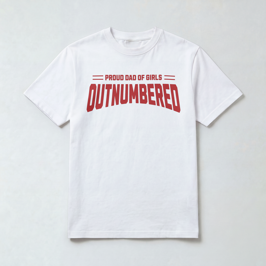 Outnumbered: Girl Dad T-Shirt