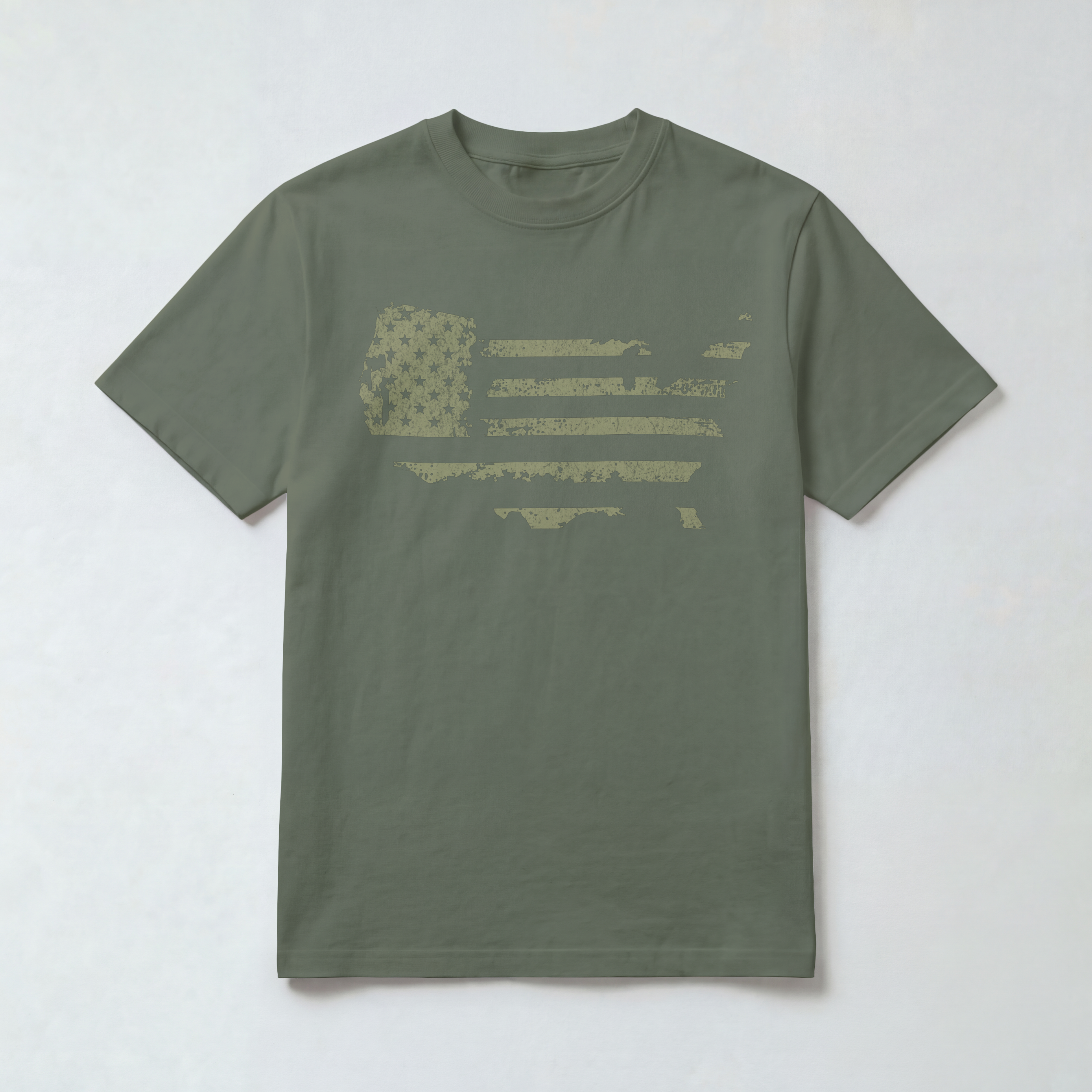 Distressed USA Flag Graphic T-Shirt