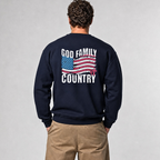 God Family Country Graphic Sweatshirt