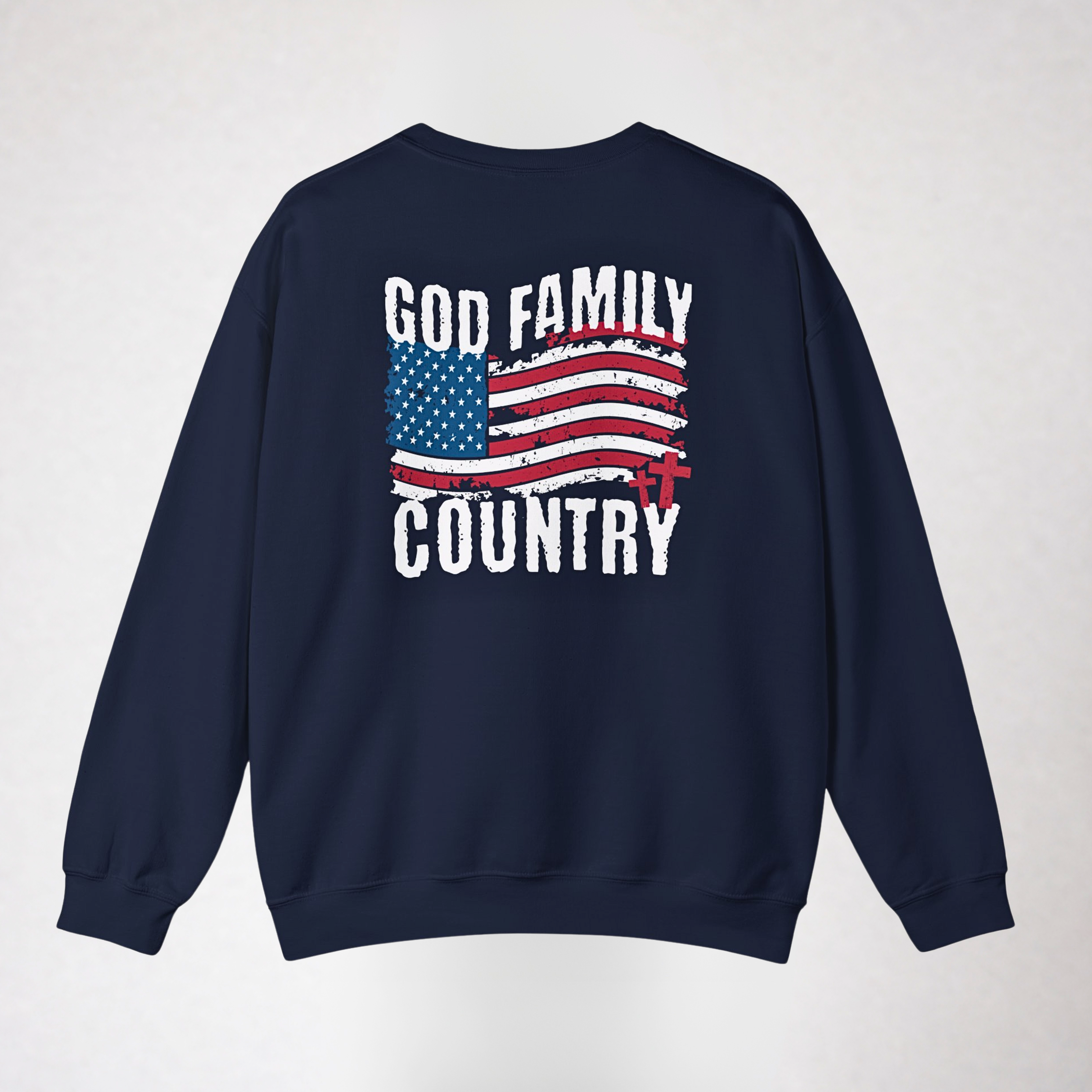 God Family Country Graphic Sweatshirt