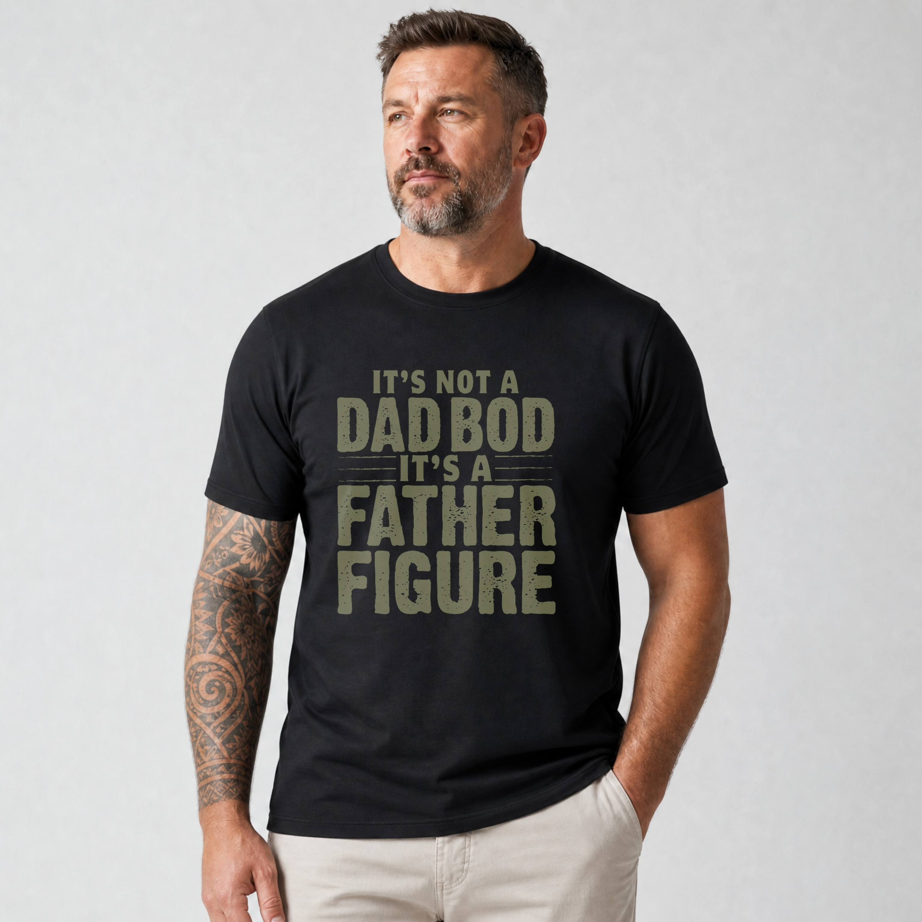 It's a Father Figure Graphic T-Shirt